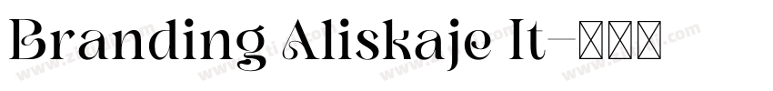 Branding Aliskaje It字体转换